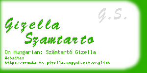 gizella szamtarto business card