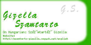 gizella szamtarto business card